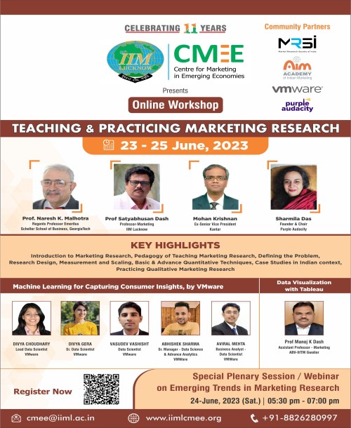 Online Workshop on Teaching and Practicing Marketing Research